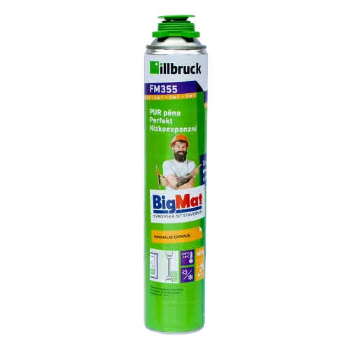 BIGMAT Pěna montážní pistolová nízkoexpanzní illbruck (FM355) 880 ml
