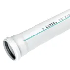 V  tichá kanalizace CONEL, trubka DRAIN DN 100x2000mm s hrdlem, bílá