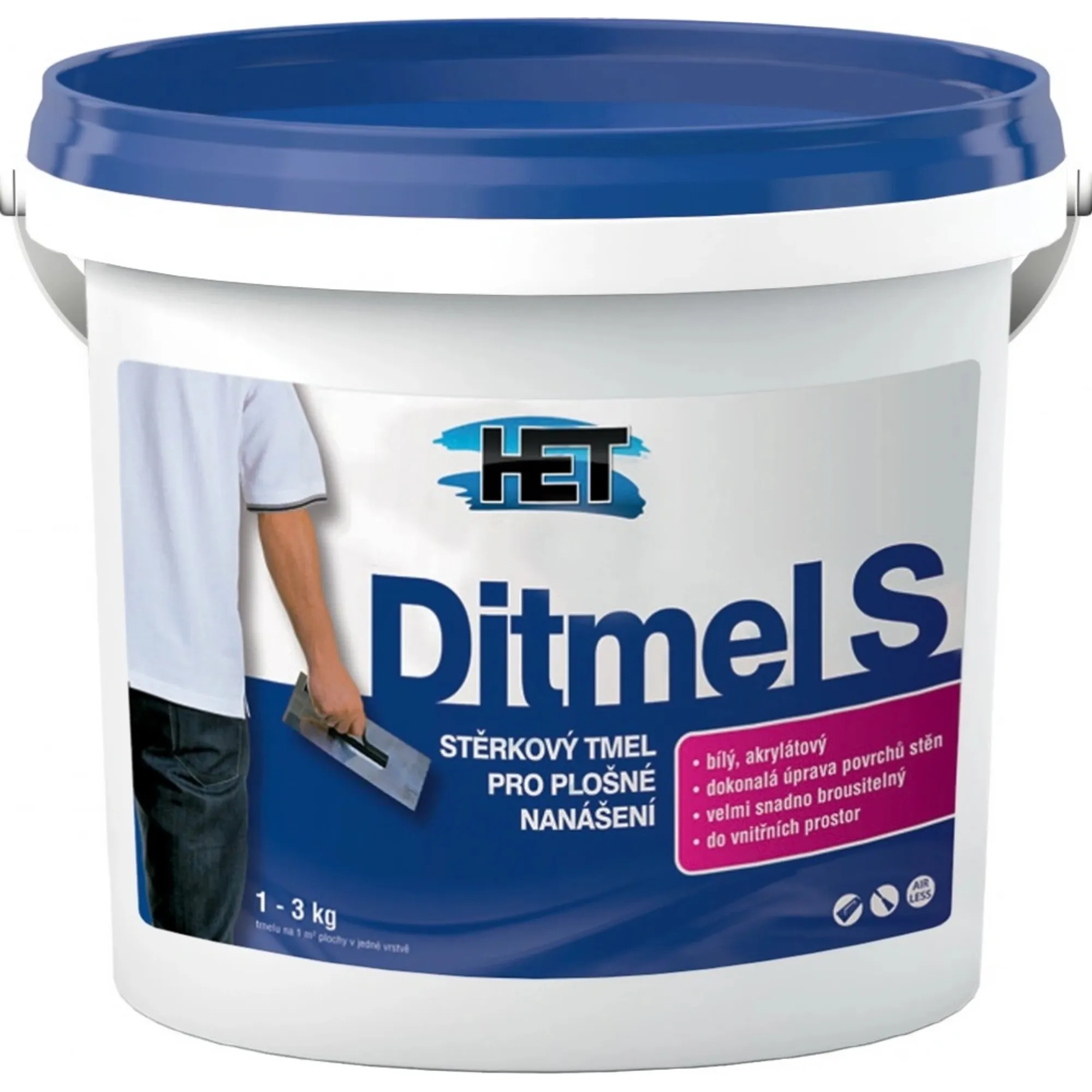 tmel HET DITMEL S, stěrková finiš pasta brousitelná, 7kg