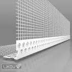 lišta roh. s tkaninou VERTEX 100x100mm, PVC 2.5m - vnitřní perlinka