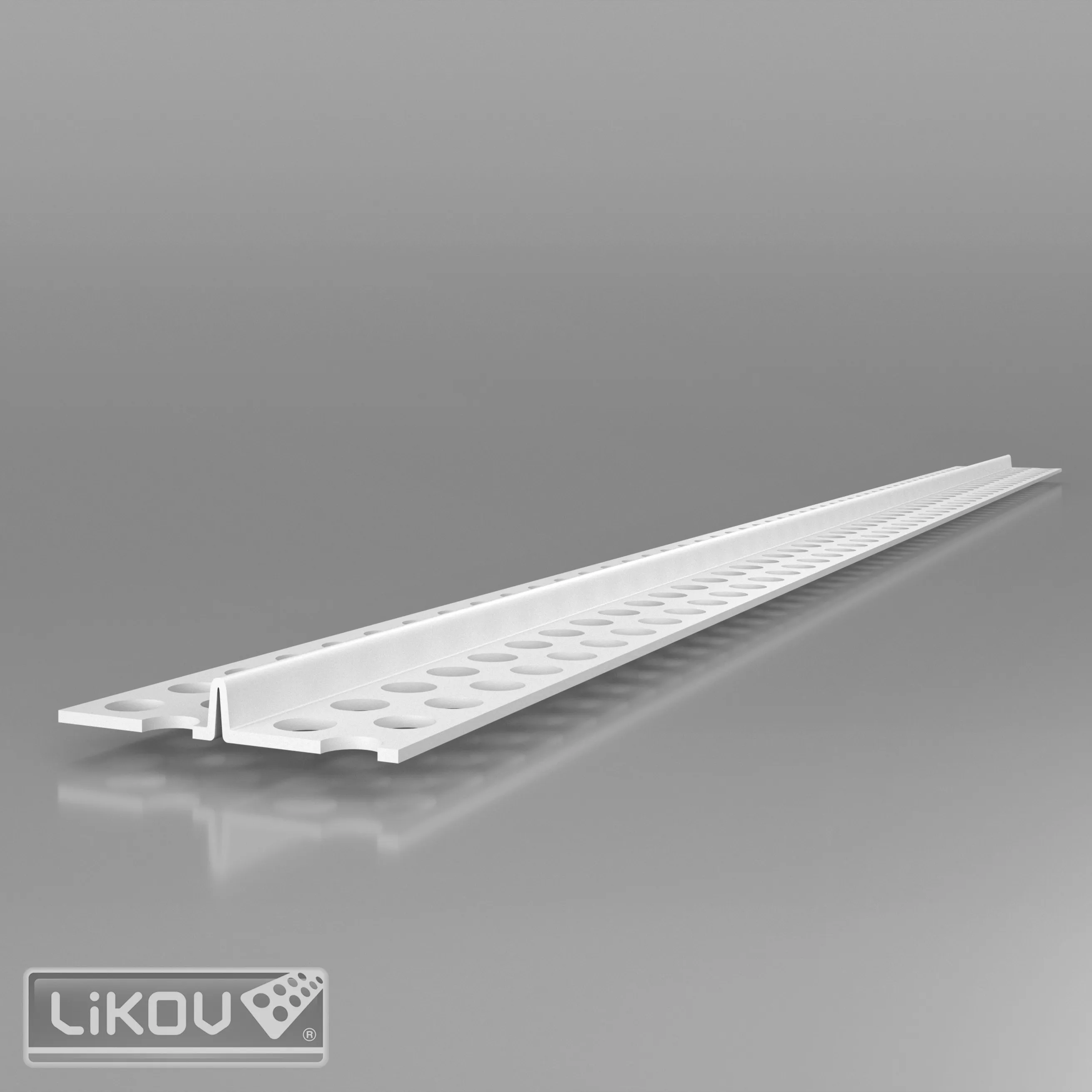 lišta omítník PVC tl.omítky 6mm, 2500mm