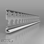 lišta CATNIC 6222 oddělovací a ukončovací PZE-UC, pozink+PVC hrana, tl.10mm, délka 3000mm