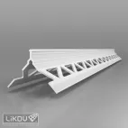 lišta rohová P-H2 PVC 06 ostrý roh pro tl.omítky  6mm, 26x26x2500mm