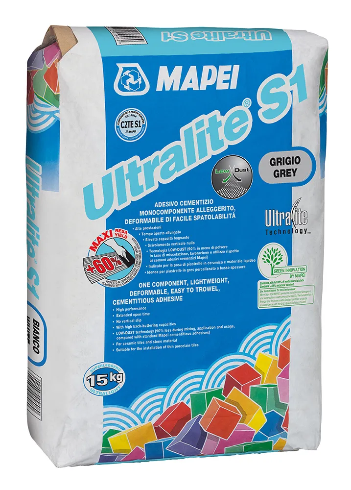 MAPEI ULTRALITE S1 šedé flexi lepidlo C2TES1, 15kg