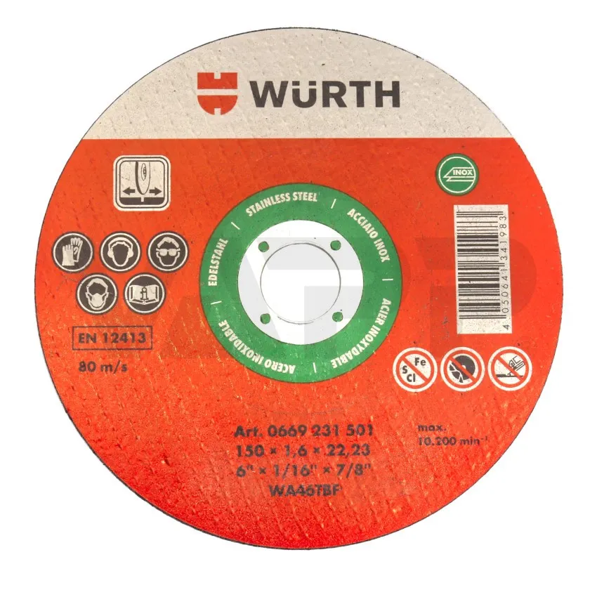 KOTOUČ na ocel WURTH 125x2,5mm