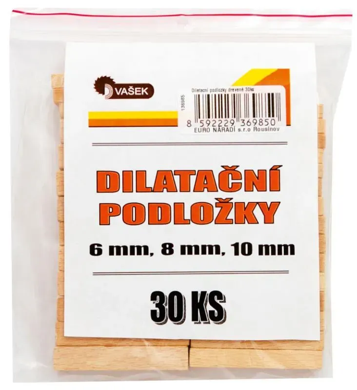 klílnek podložky diletační dřevěné 30ks/bal
