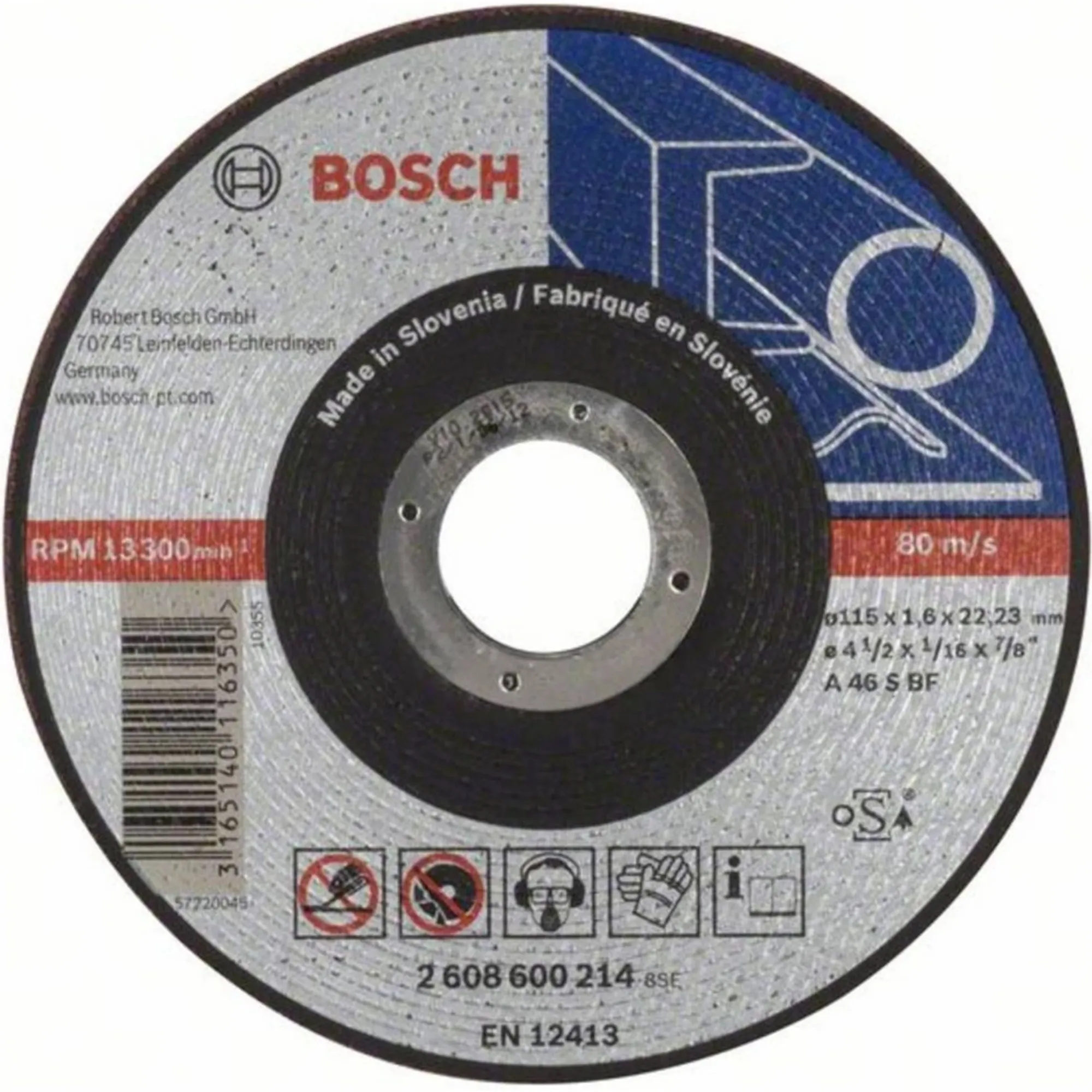 KOTOUČ na ocel BOSCH 115x1,6x22,23mm