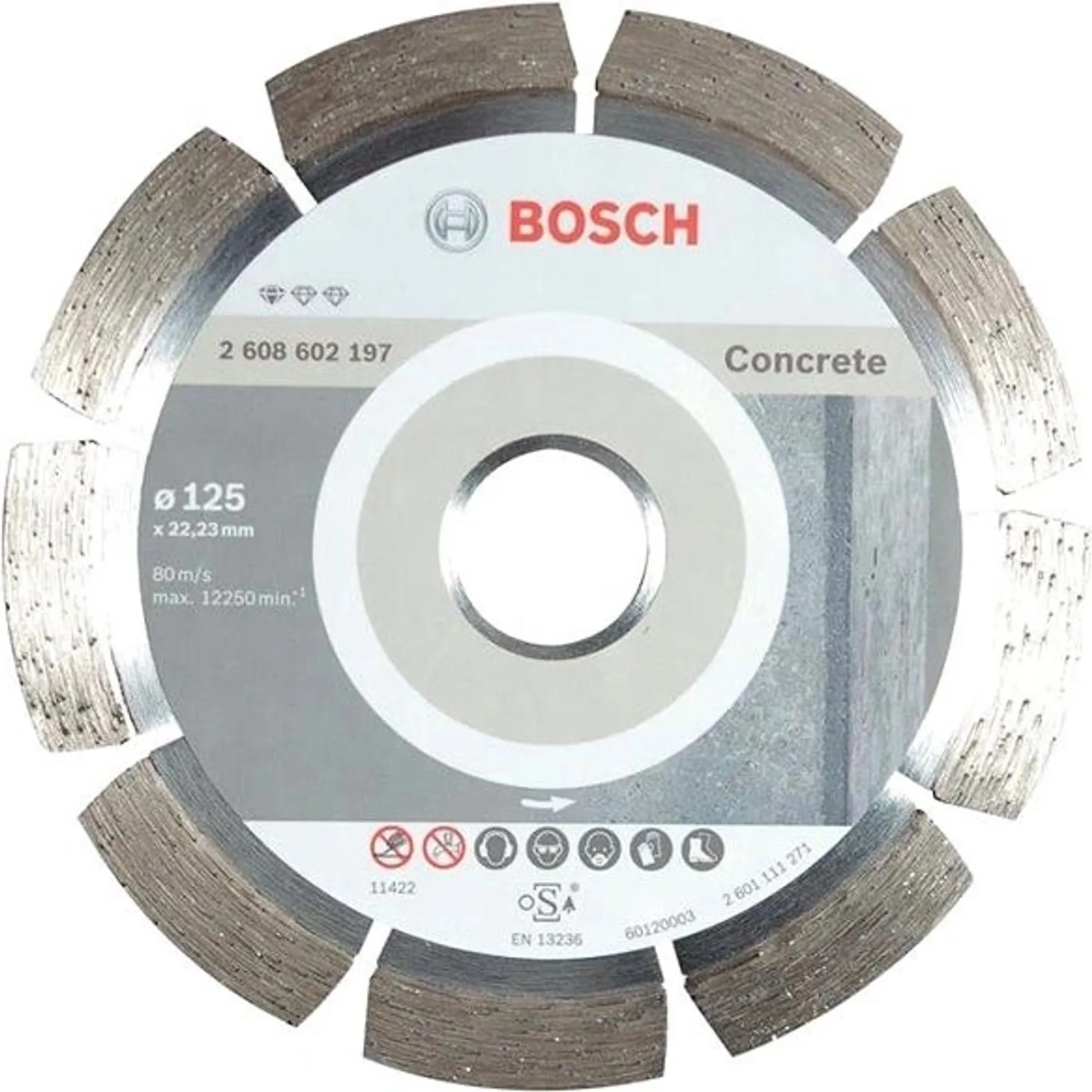 KOTOUČ BOSCH diamantový segmentový na beton 125x22,23mm