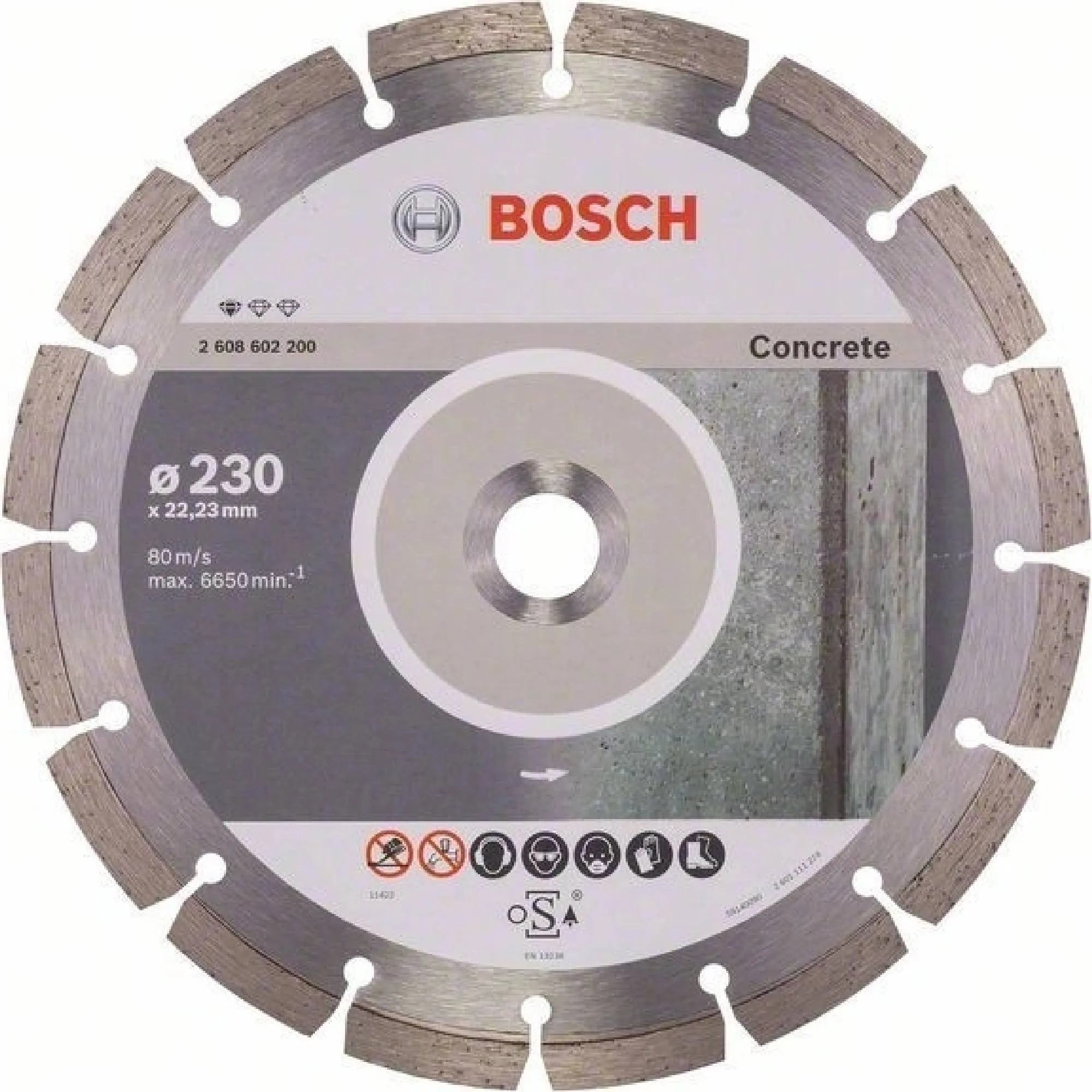 KOTOUČ BOSCH diamantový segmentový na beton 230x22,23mm