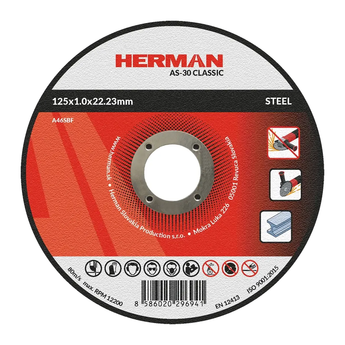 KOTOUČ na ocel 350x3x25.4mm