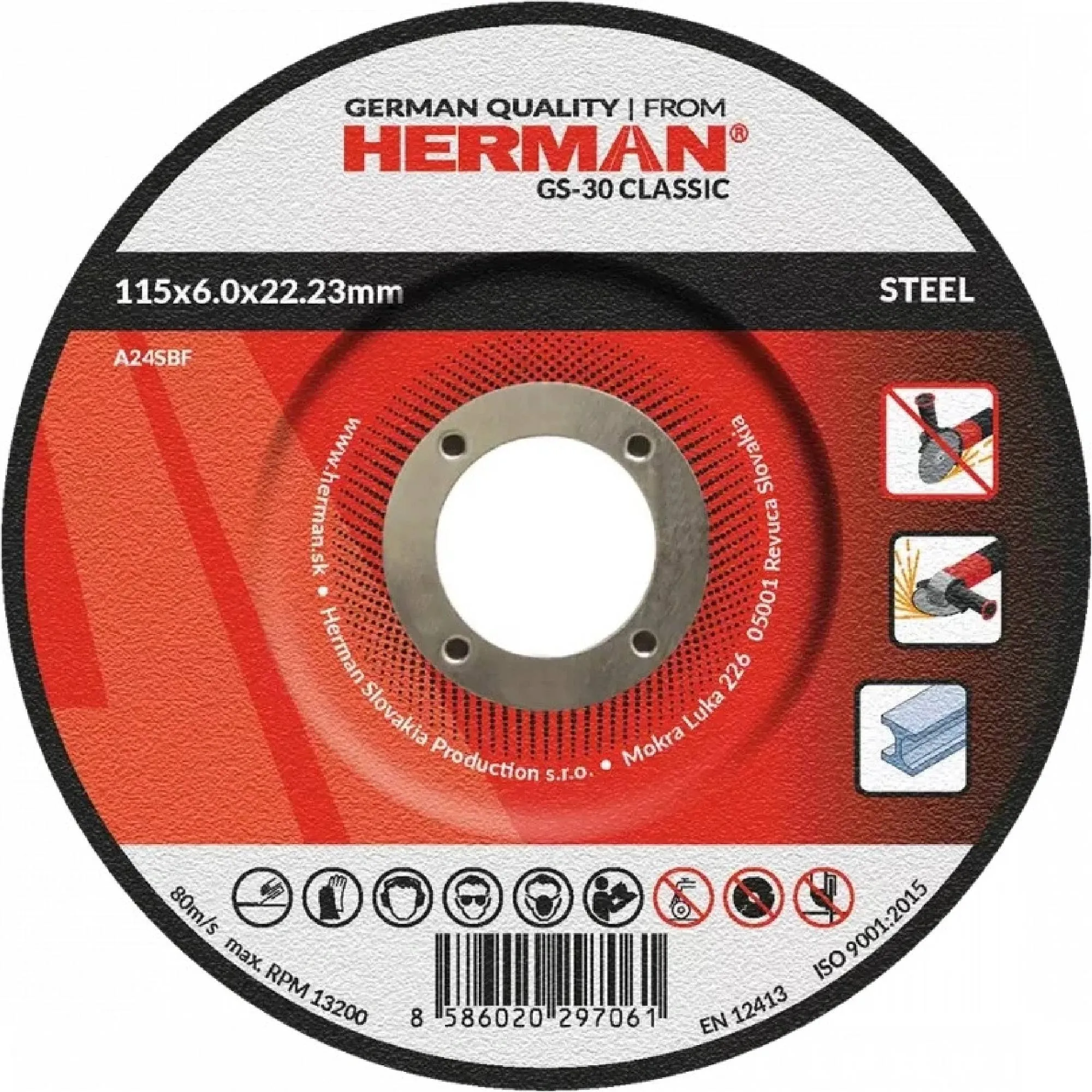KOTOUČ brousící 115x6x22.2mm HERMAN