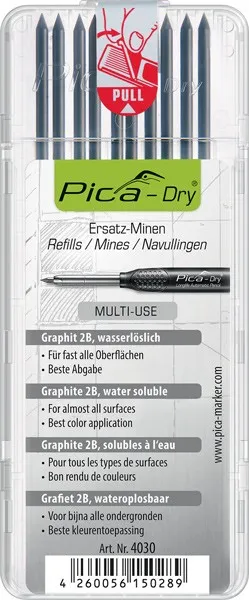 tužka  PICA tuhy Fine Dry - náhradní kulaté černé