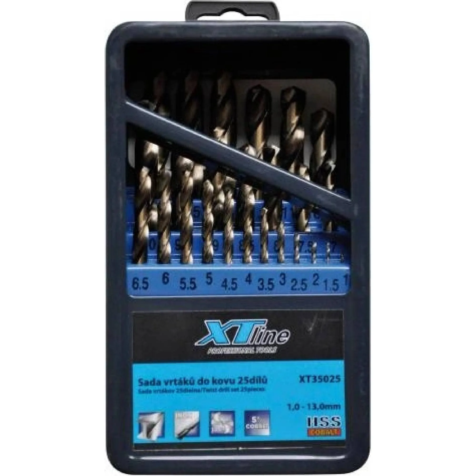 vrták  sada cobalt 1-13mm HSS 25ks