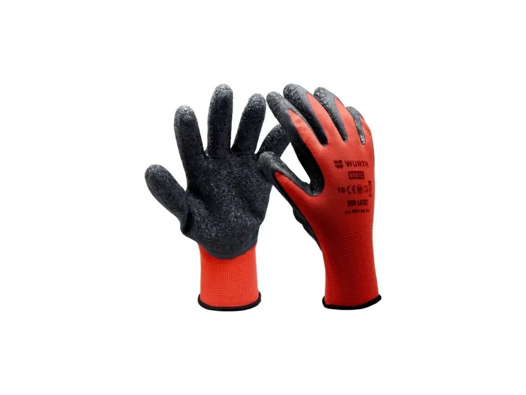 Rukavice  WURTH  RED LATEX GRIP vel.10