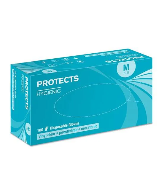 rukavice ARDON PROTECTS HYGIENIC VINYL - nepudrované - čiré, vel.8,  100ks
