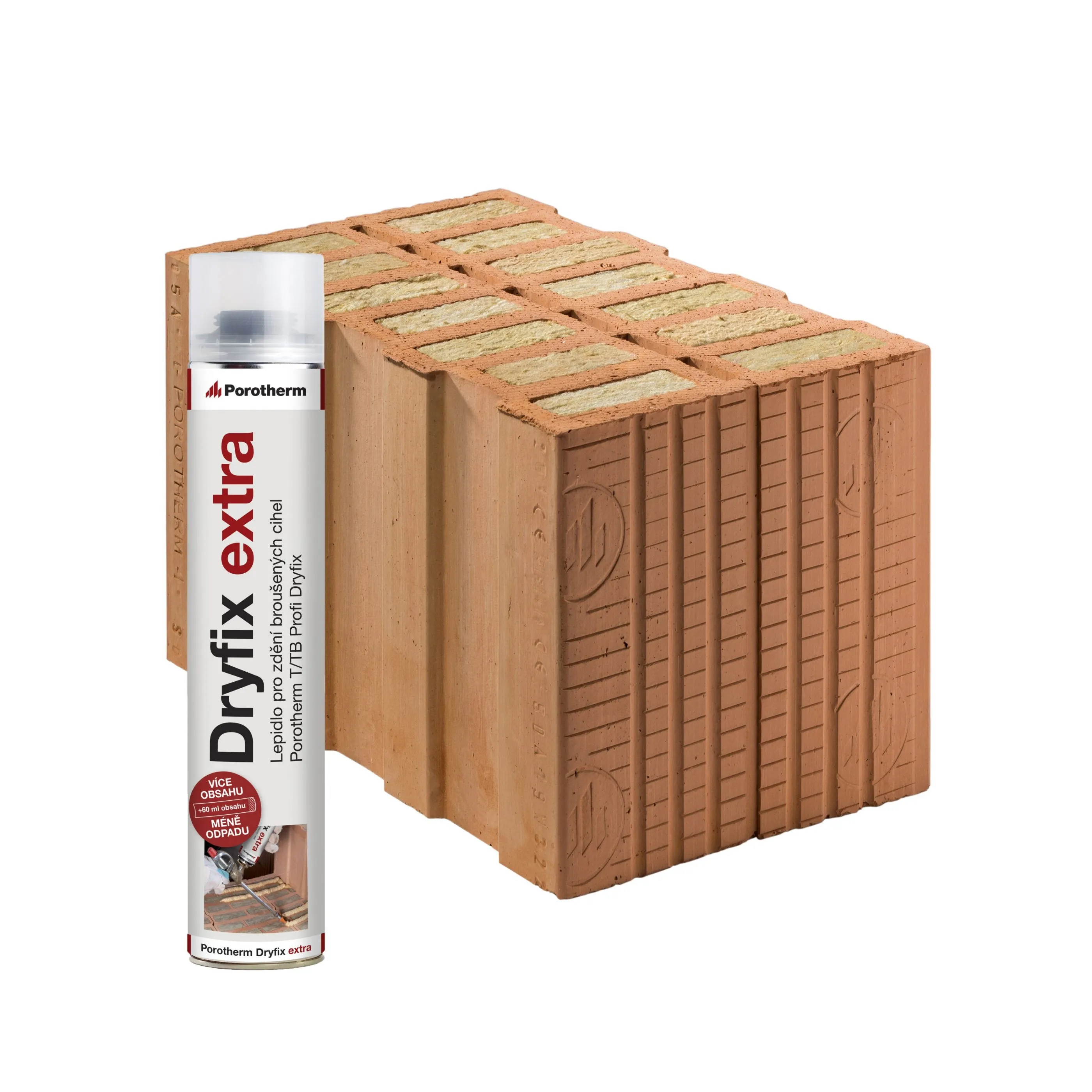 POROTHERM Profi DRYFIX TB 44 1/2, plněné minerální vatou, 440x123x249mm, P10