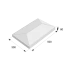 ZÁKRYTOVÁ DESKA PRESBETON 500x300x80mm, ZD 3-20  na sloupek,  přírodní