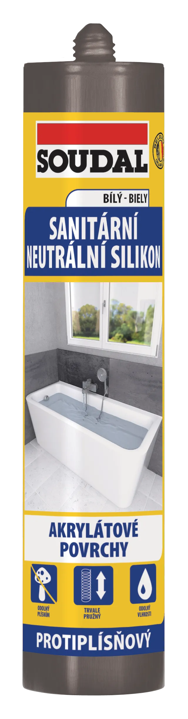 SOUDAL Sanitární silikon neutrální transparent  - 280ml