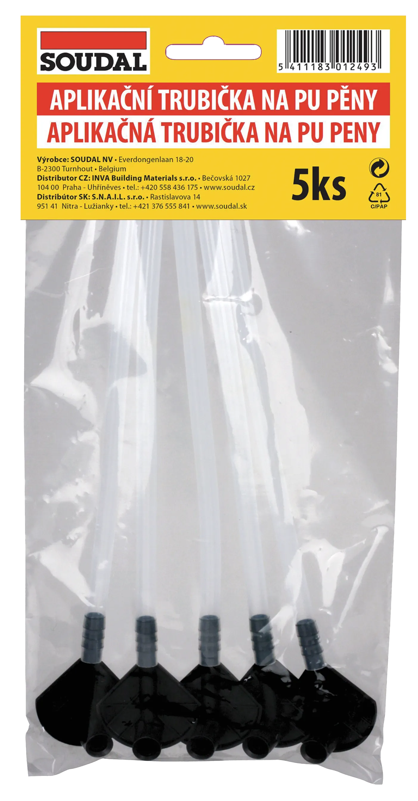 SOUDAL Sada trubiček na pěnu - 5ks