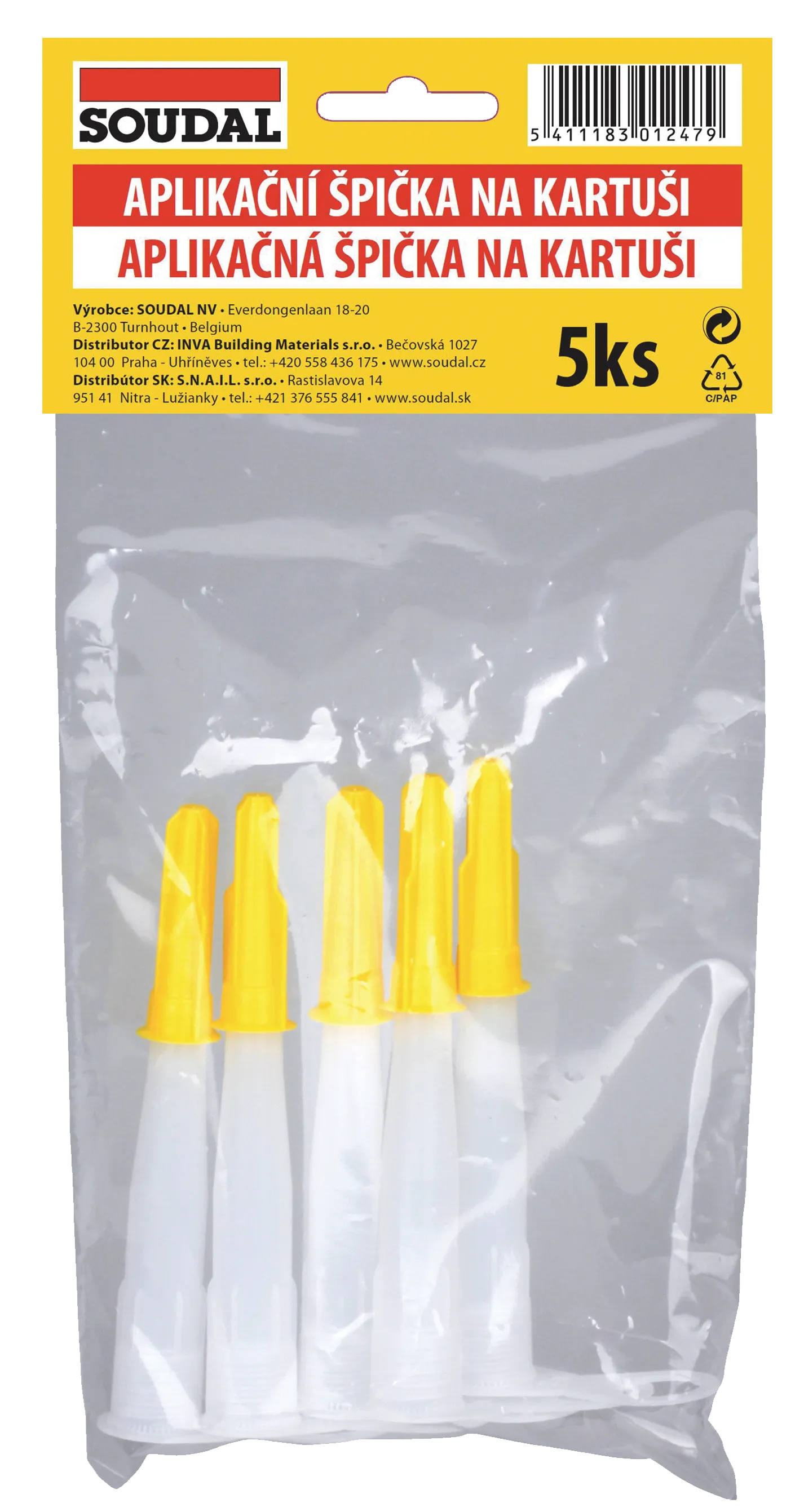 SOUDAL Sada špiček na kartuše - 5ks