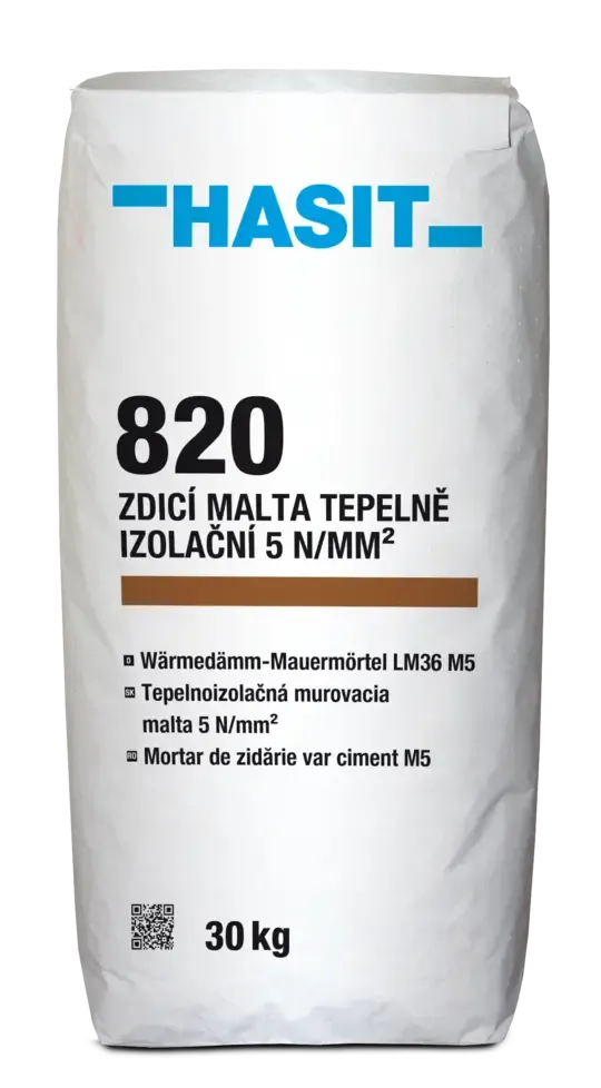 HAS 820 tepelně izolační zdicí malta 5Mpa, 30kg