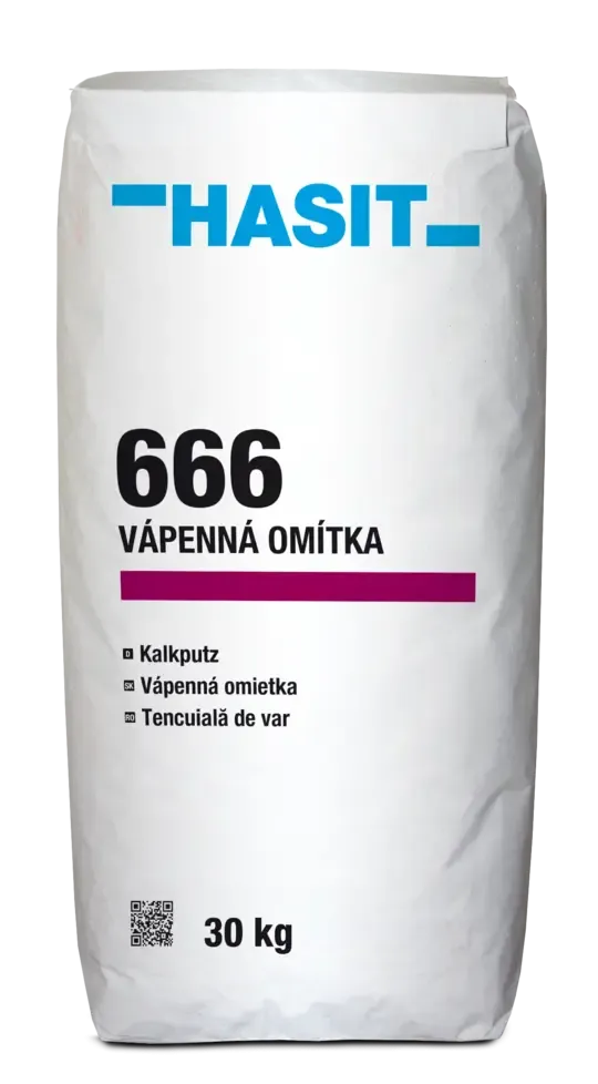 HAS 666 Kalkputz-vápenná vícevrstvá jádrová i vrchní omítka, 30kg