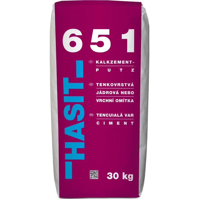 HAS  651 Kalkzementputz, jednovrstvá na porobeton, zrnitost 0-1mm, 30kg