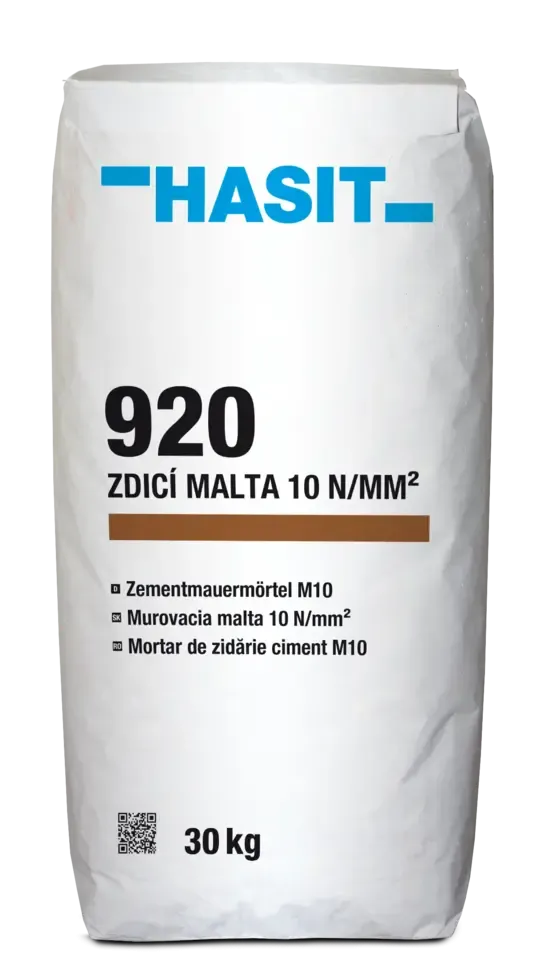 HAS  920 Mauermörtel, zdící malta  10N/mm2, zrnitost   0-2mm, 30kg, 42p/pal