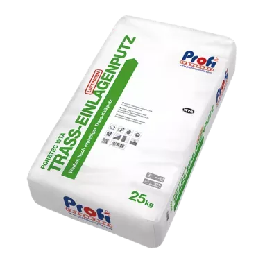 PROFI  BAU sanační vápenná jednovrstvá bílá omítka s přídavkem trasu, Einlagenputz, 25kg, 48p/pal