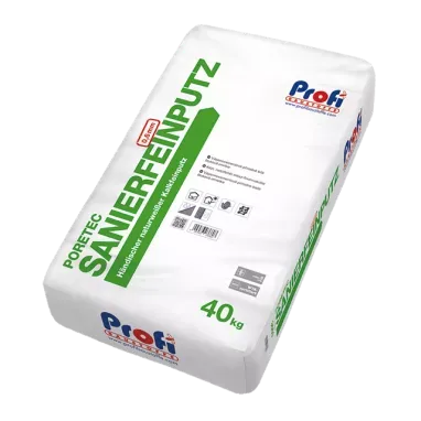 PROFI  BAU štuková vápenná omítka Poretec sanierfeinputz, 0,6mm,40kg