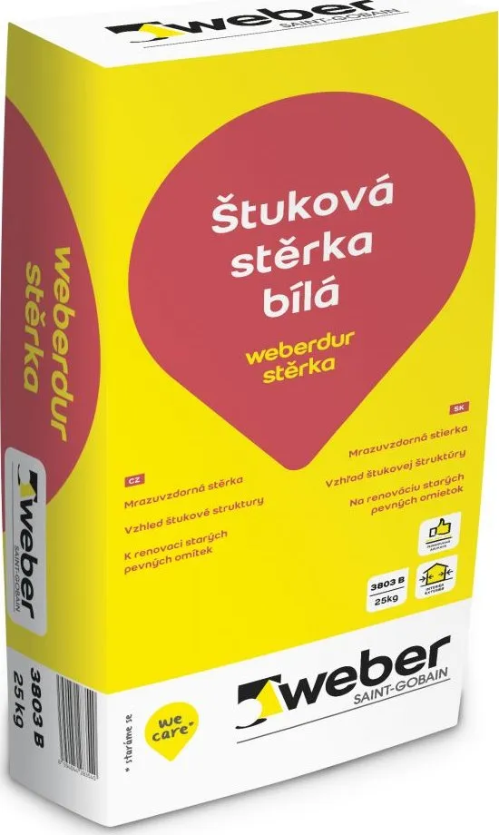 WEBER  štuková stěrka bílá, 25kg               42p/pal