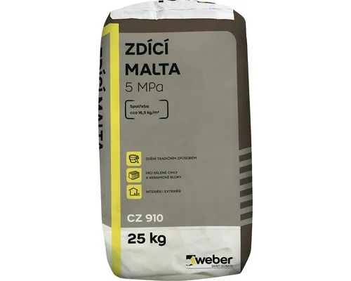 WEBER  MVC 910 zdicí malta  5.0MPa, 25kg, 42p/pal