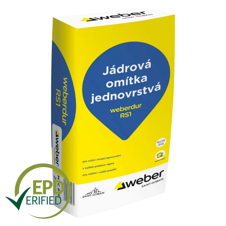 WEBER  MVC 670 DUR RS1 jádro ruční, strojní s vyšším podílem vápna, jednovrstvá,,1mm zrno    25kg, 42p/pal