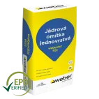WEBER  MVC 670 DUR RS1 jádro ruční, strojní s vyšším podílem vápna, jednovrstvá,,1mm zrno    25kg, 42p/pal