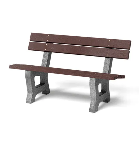 TRANSFORM Lavička SÁRA, délka 1,5 m / 41 cm, šedá+hnědá