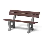 TRANSFORM Lavička SÁRA, délka 1,5 m / 41 cm, šedá+hnědá