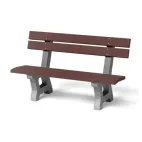 TRANSFORM Lavička BÁRA, délka 1,5 m / 41 cm, šedá+hnědá