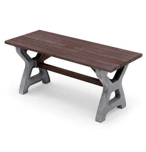 TRANSFORM Stůl PIKNIK, nohy - šedá, prkna - hnědá