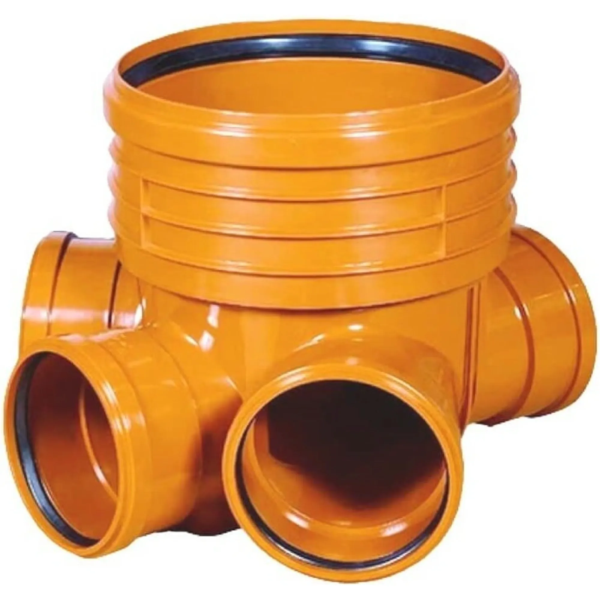 V   šachtové dno DN 400/160mm, sběrné 3 x vstup, PP, hladké