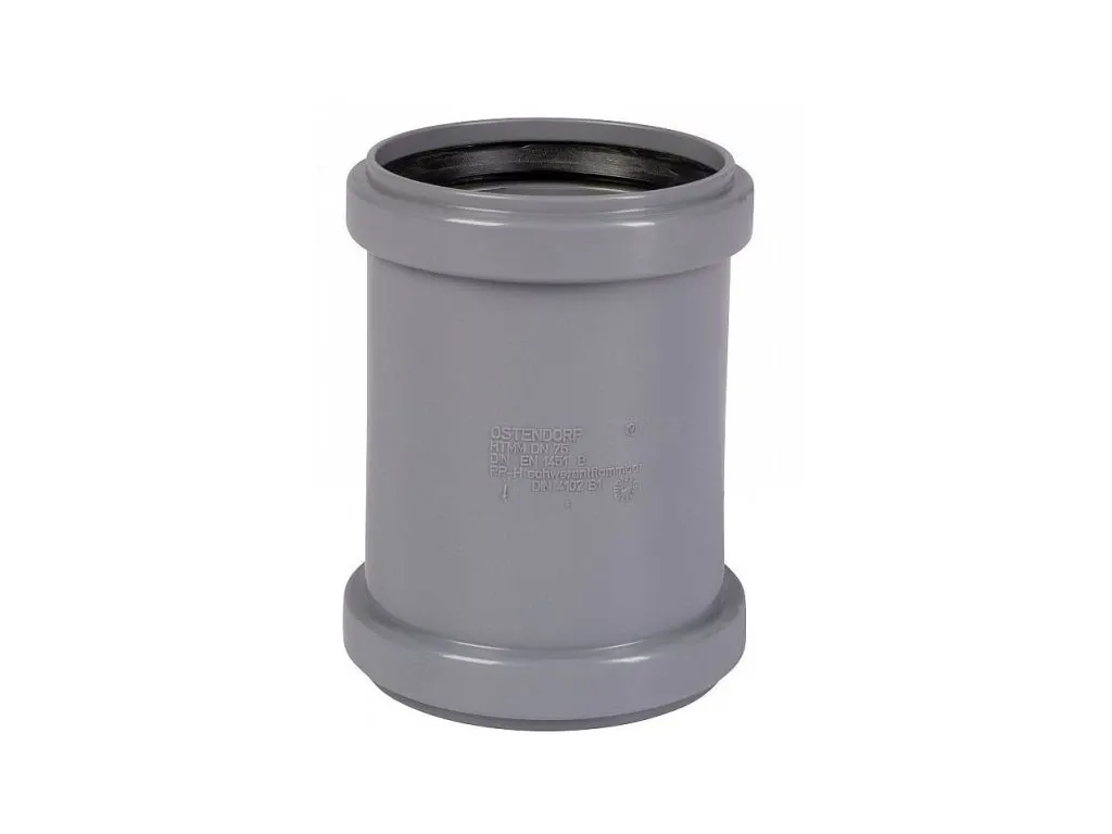 V  HT přesuvné hrdlo šedé, HTU DN  75mm