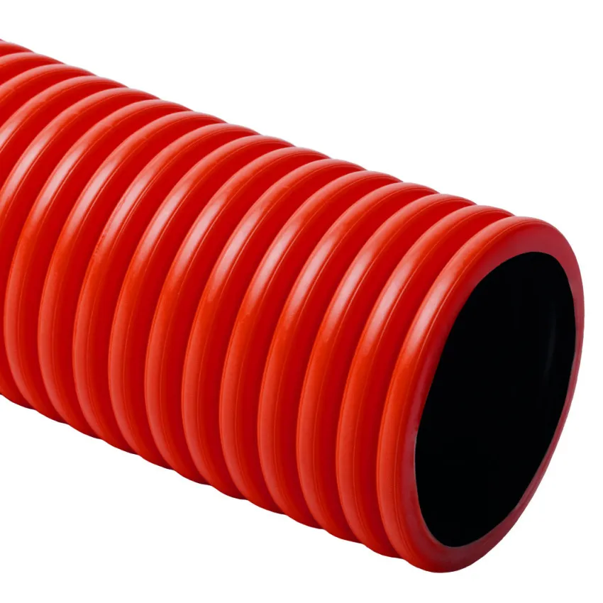 kabelová červená korugovaná chránička PE-HD HEKAPLAST-KABUFLEX R, pr. 40/32mm