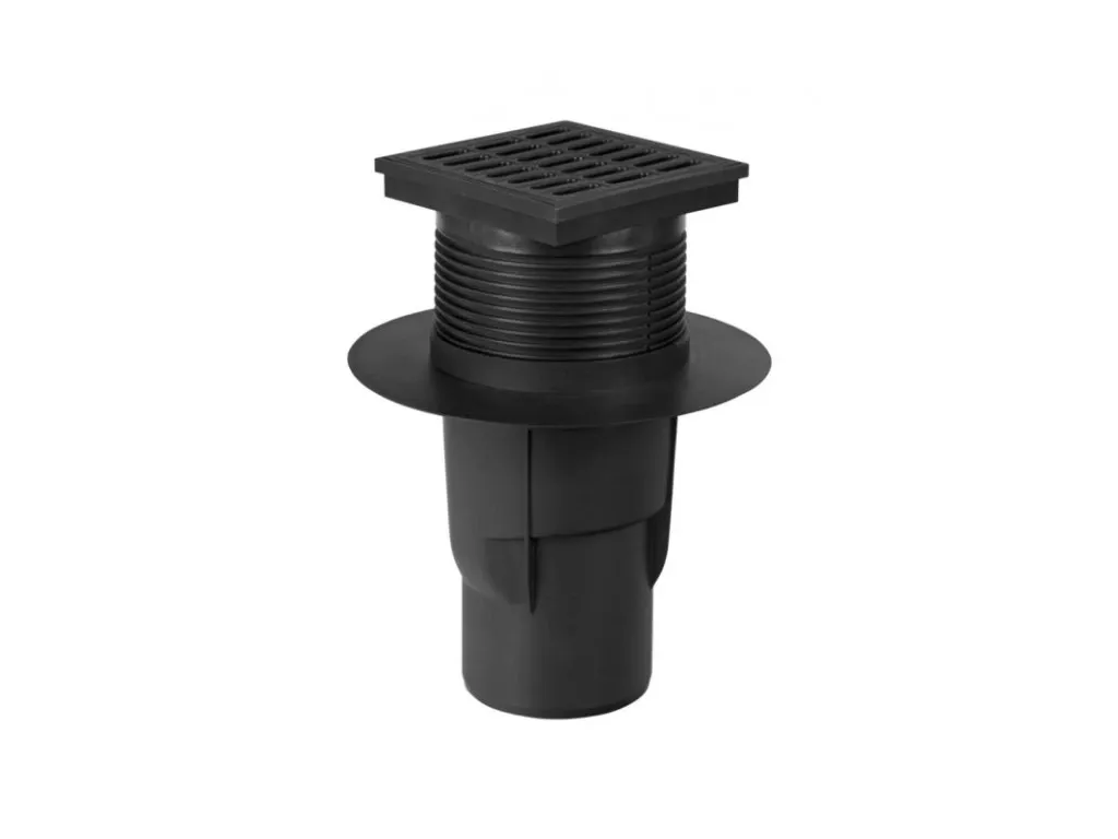 HACO podlahová vpusť spodní  KVS DN 110 černá