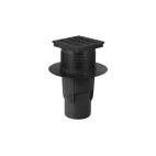 HACO podlahová vpusť spodní  KVS DN 110 černá