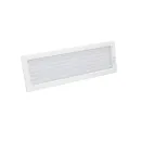 Lakovaná krbová mřížka s rámečkem a síťovinou uzaviratelná 195x325 bílá