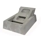 komínová dvířka betonová kolíbková  B1, 274x210x68mm