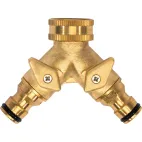 hadice MOSAZ rozdvojka s ventily pro 2 rychlospojky