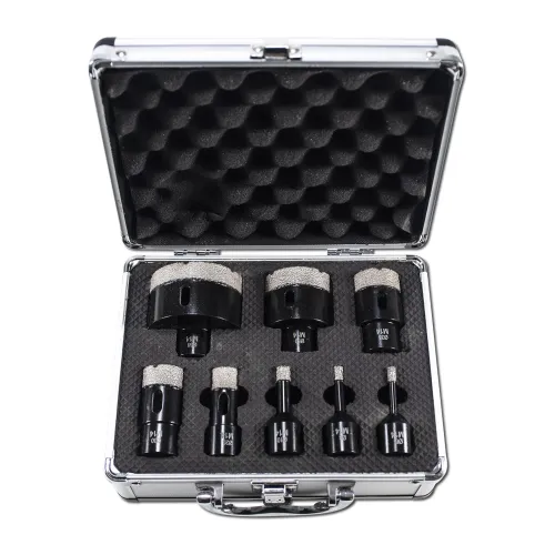 XTLINE Sada diamantových vykružovacích korunek 6-68 mm 8 dílů - hliníkový obal