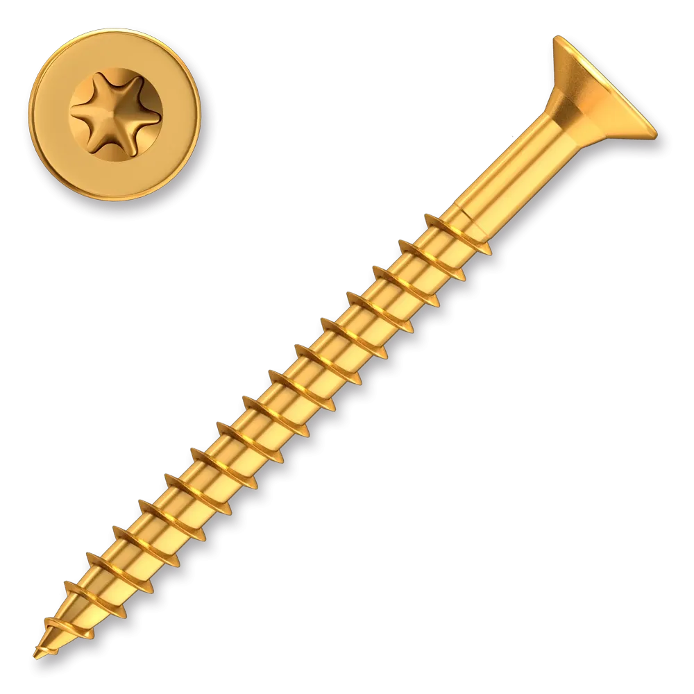 vrut univerzální křížový-část.závit žlutý Zn, 4x 55/36mm,100