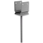 patka kotvicí s prolisem, 100x100mm, kolík 16x250mm, Zn