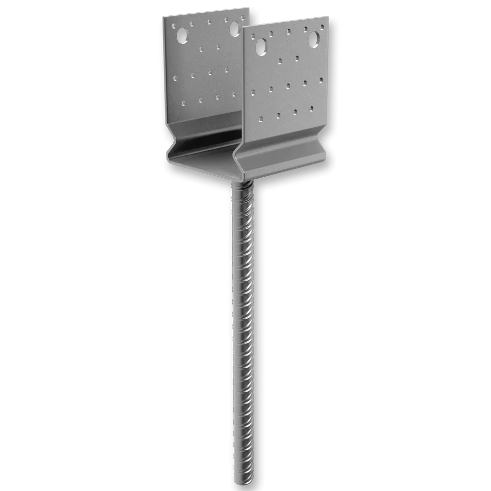 patka kotvicí s prolisem, 120x120mm, kolík 20x250mm, Zn